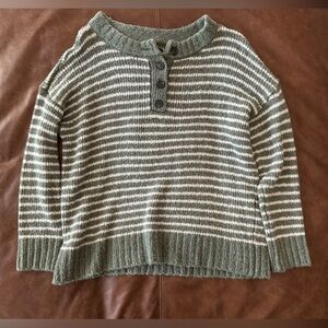 American Eagle Chunky Knit Oversized Striped Sweater